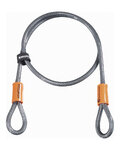 KRYPTONITE Cyklistické příslušenství - KRYPTOFLEX 410 LOOPED - stříbrná