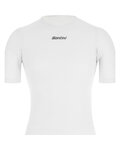 SANTINI Cyklistické triko s krátkým rukávem - DELTA - bílá