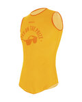 SANTINI Cyklistické triko bez rukávů - UCI EYES - oranžová