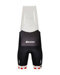 SANTINI Cyklistické kalhoty krátké s laclem - TDF BEST CLIMBER - černá