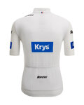 SANTINI Cyklistický dres s krátkým rukávem - TDF FAN BEST YOUNG RIDER - bílá