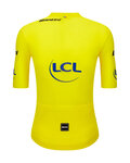 SANTINI Cyklistický dres s krátkým rukávem - TDF OFFICIAL LEADER - žlutá