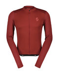 SCOTT Cyklistický dres s dlouhým rukávem letní - ENDURANCE 10 - bordó