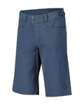 SCOTT Cyklistické kalhoty krátké bez laclu - TRAIL FLOW W/PAD - modrá