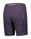 SCOTT Cyklistické kalhoty krátké bez laclu - ENDURANCE LS/FIT W/PAD W - fialová