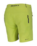 SCOTT Cyklistické kalhoty krátké bez laclu - ENDURANCE LS/FIT W/PAD W - žlutá