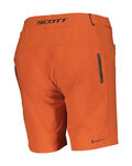 SCOTT Cyklistické kalhoty krátké bez laclu - ENDURANCE LS/FIT W/PAD W - oranžová