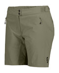 SCOTT Cyklistické kalhoty krátké bez laclu - ENDURANCE LS/FIT W/PAD W - zelená
