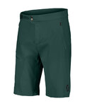 SCOTT Cyklistické kalhoty krátké bez laclu - EXPLORAIR LIGHT - zelená