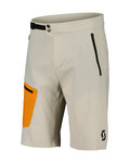 SCOTT Cyklistické kalhoty krátké bez laclu - EXPLORAIR LIGHT - šedá/oranžová