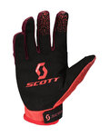 SCOTT Cyklistické rukavice dlouhoprsté - 350 DIRT EVO JUNIOR - červená/černá