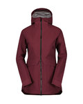 SCOTT voděodolná bunda - TECH COAT 3L W - červená