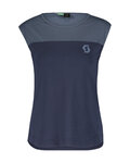 SCOTT Cyklistické triko s krátkým rukávem - TRAIL FLOW W - modrá