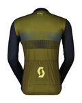 SCOTT Cyklistický dres s dlouhým rukávem letní - TEAM 10 - zelená/modrá
