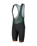 SCOTT Cyklistické kalhoty krátké s laclem - TEAM - zelená/černá
