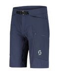 SCOTT Cyklistické kalhoty krátké bez laclu - EXPLORAIR TECH - modrá