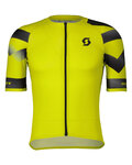 SCOTT Cyklistický dres s krátkým rukávem - PREMIUM CLIMBER - žlutá/černá