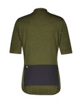 SCOTT Cyklistický dres s krátkým rukávem - GRAVEL MERINO - zelená