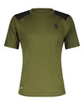 SCOTT Cyklistický dres s krátkým rukávem - DEFINED TECH SS - zelená/černá