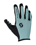 SCOTT Cyklistické rukavice dlouhoprsté - TRACTION - světle modrá/černá