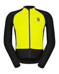 SCOTT Cyklistická větruodolná bunda - RC PRO WARM HYBRID GTX WS - černá/žlutá