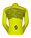 SCOTT Cyklistický dres s dlouhým rukávem zimní - TEAM WARM GRAPHICS - žlutá
