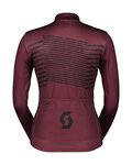 SCOTT Cyklistický dres s dlouhým rukávem zimní - TEAM WARM GRAPHICS - bordó