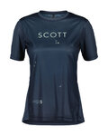 SCOTT Cyklistický dres s krátkým rukávem - TRAIL FLOW SS W - modrá/zelená