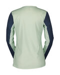 SCOTT Cyklistický dres s dlouhým rukávem letní - TRAIL VERTIC LS W - zelená/modrá