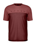 SCOTT Cyklistické triko s krátkým rukávem - DEFINED MERINO SS - červená