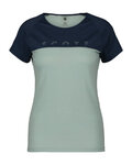 SCOTT Cyklistické triko s krátkým rukávem - DEFINED MERINO SS W - modrá/zelená
