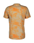SCOTT Cyklistické triko s krátkým rukávem - DRI TIE DYE - béžová/oranžová