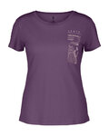 SCOTT Cyklistické triko s krátkým rukávem - DEFINED MERINO GRAPHIC SS W - fialová