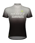 SCOTT Cyklistický dres s krátkým rukávem - SCOTT-SRAM PRO - černá/bílá