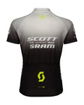 SCOTT Cyklistický dres s krátkým rukávem - SCOTT-SRAM PRO - černá/bílá