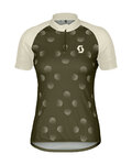 SCOTT Cyklistický dres s krátkým rukávem - ENDURANCE 30 - zelená/béžová