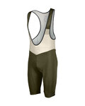 SCOTT Cyklistické kalhoty krátké s laclem - BIB RC TEAM ++ - zelená/šedá