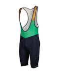 SCOTT Cyklistické kalhoty krátké s laclem - BIB RC TEAM ++ - modrá/zelená/hnědá