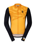 SCOTT Cyklistický dres s dlouhým rukávem letní - RC ENDURANCE - oranžová/černá