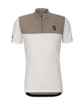 SCOTT Cyklistický dres s krátkým rukávem - ENDURANCE LT - bílá/šedá