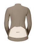 SCOTT Cyklistický dres s dlouhým rukávem letní - ENDURANCE W - béžová/bílá