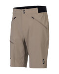 SCOTT Cyklistické kalhoty krátké bez laclu - EXPLORAIR LIGHT - béžová