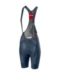 CASTELLI Cyklistické kalhoty krátké s laclem - FREE AERO 4 W - modrá