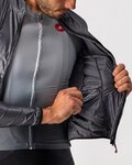 CASTELLI Cyklistická větruodolná bunda - ARIA SHELL - šedá