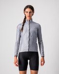 CASTELLI Cyklistická větruodolná bunda - ARIA SHELL W - stříbrná