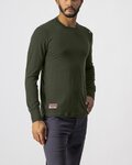 CASTELLI Cyklistické triko s dlouhým rukávem - MERINO LS TEE - zelená