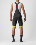 CASTELLI Cyklistické kalhoty krátké s laclem - COMPETIZIONE KIT - černá/světle zelená