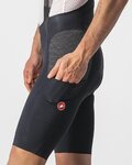 CASTELLI Cyklistické kalhoty krátké s laclem - FREE UNLIMITED - černá