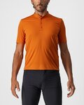 CASTELLI Cyklistické triko s krátkým rukávem - TECH 2 POLO - oranžová