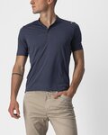 CASTELLI Cyklistické triko s krátkým rukávem - TECH 2 POLO - modrá